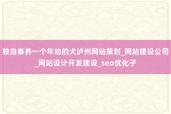 独自奉养一个年幼的犬泸州网站策划_网站建设公司_网站设计开发建设_seo优化子